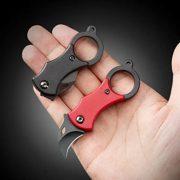 Mini Pocket Fruit Knife Folding Box Cutter with Key Ring