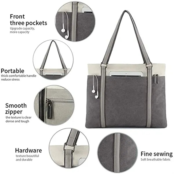 Canvas Laptop Tote Bag