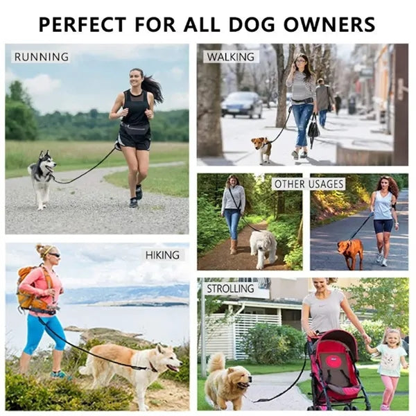 Dog Leash Bungee Waist Bag