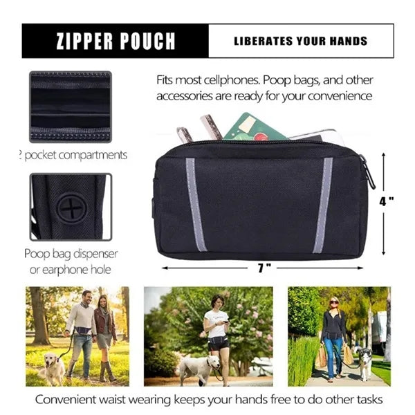 Dog Leash Bungee Waist Bag