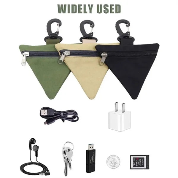 Small Triangle Pouch with Carabiner