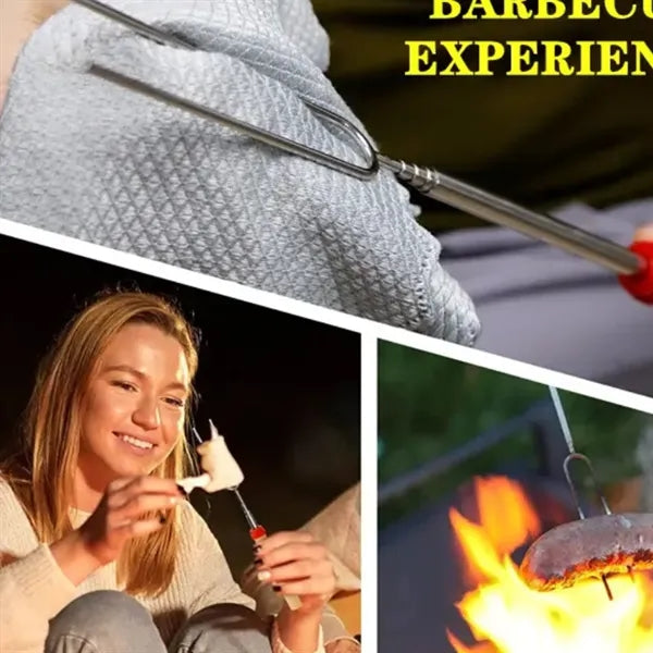 Marshmallow Roasting Sticks with Wooden Handle