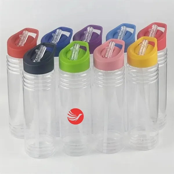 Clear Impact Water Bottle with Flip Straw Lid