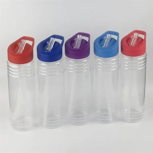 Clear Impact Water Bottle with Flip Straw Lid