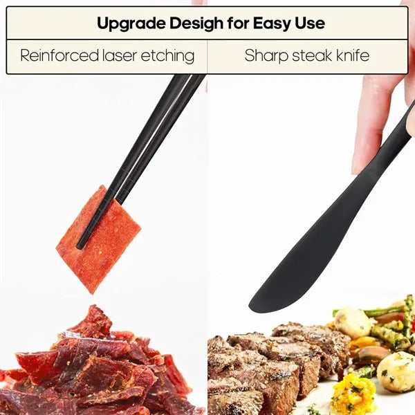 Stainless Steel Portable Travel Utensils with Case