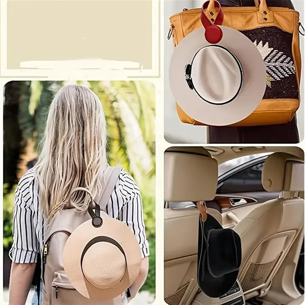 Magnetic PU Leather Hat Clip