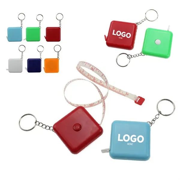 Square Tape Measure Key Chain