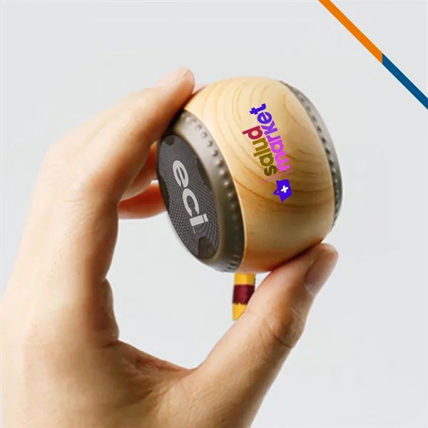 Lara Mini Bamboo Drum Shaped Bluetooth Speaker