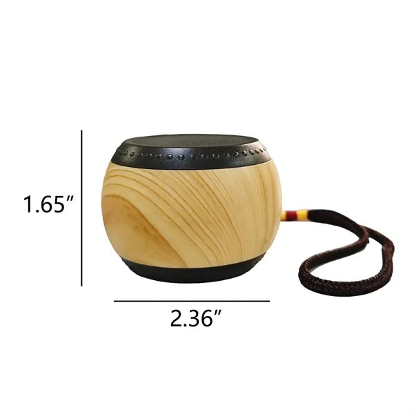 Lara Mini Bamboo Drum Shaped Bluetooth Speaker