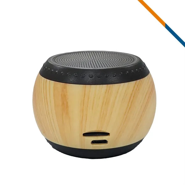 Lara Mini Bamboo Drum Shaped Bluetooth Speaker