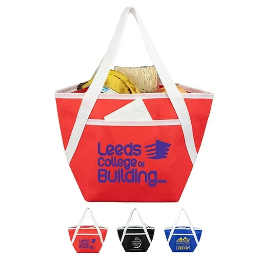 Zipper Cooler Tote 6-Pack Size