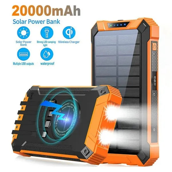 Multi-functional 20000mAh Portable Solar Charger