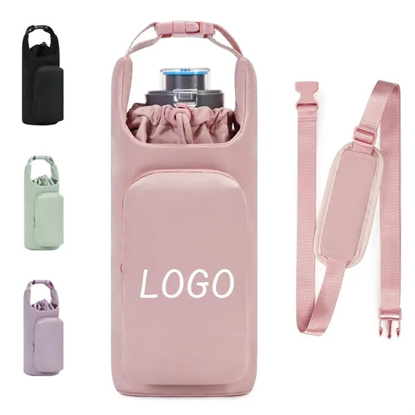 Water Bottle Carrier Bag with Phone Pocket