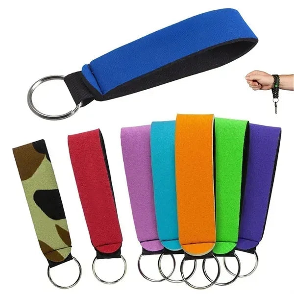 Colorful neoprene keychain floating pendant Water Resistance