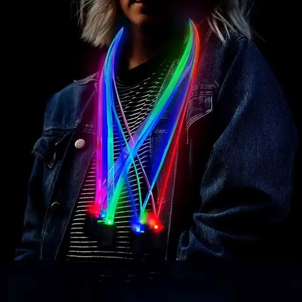 Led Light Up Neon Necklace Neck Lanyard
