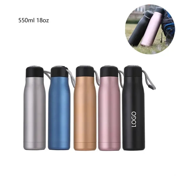Portable Stainless Steel Sports Water Bottle - 18oz