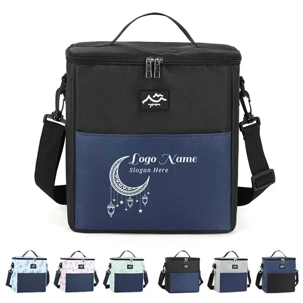 12-Can 600D Cooler Bag with Stylish Two-Tone Design