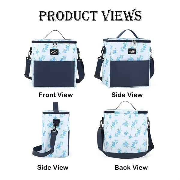 12-Can 600D Cooler Bag with Stylish Two-Tone Design