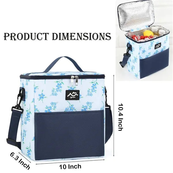 12-Can 600D Cooler Bag with Stylish Two-Tone Design