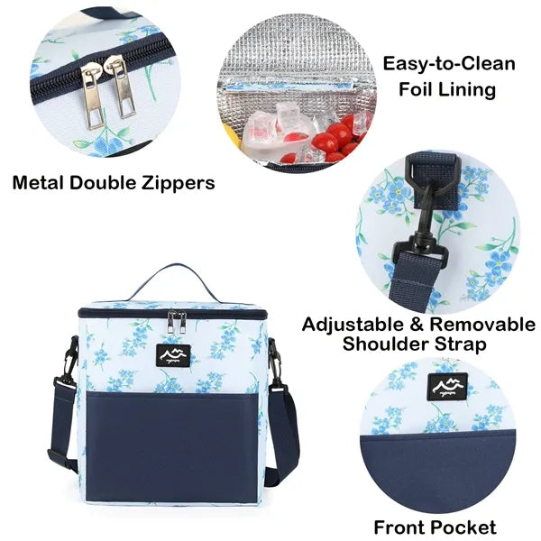 12-Can 600D Cooler Bag with Stylish Two-Tone Design
