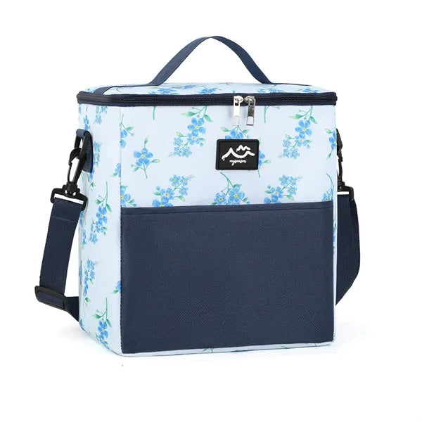 12-Can 600D Cooler Bag with Stylish Two-Tone Design