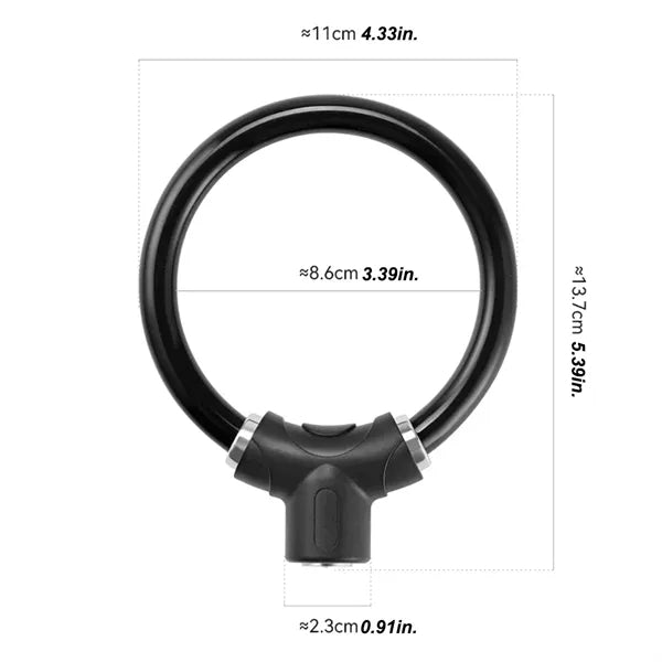 Simple Bicycle Ring Key Lock Anti-Theft Steel Cable