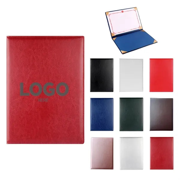 Customize PU Leather Certificate Holder