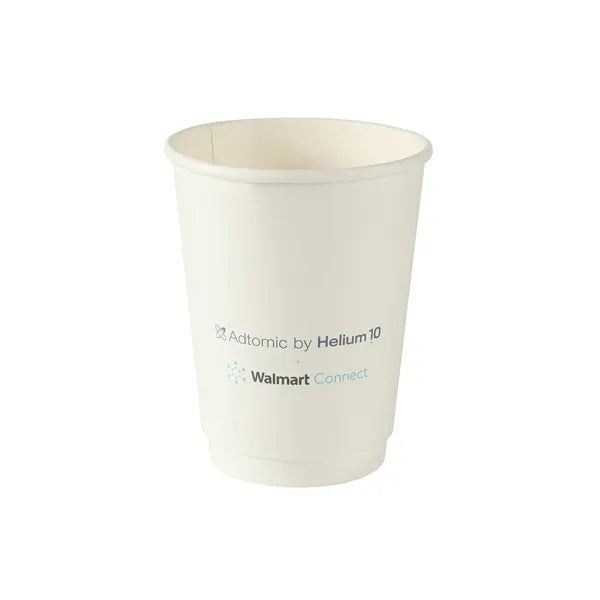12 oz Food Grade Double Wall Paper Cup w/ Lid