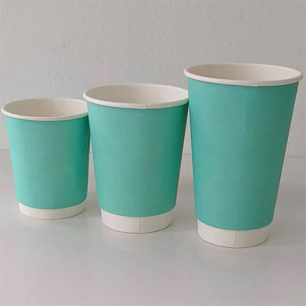 12 oz Food Grade Double Wall Paper Cup w/ Lid
