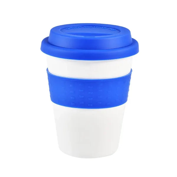 12 oz Coffee Mug with Silicone Lid and Insulated Band