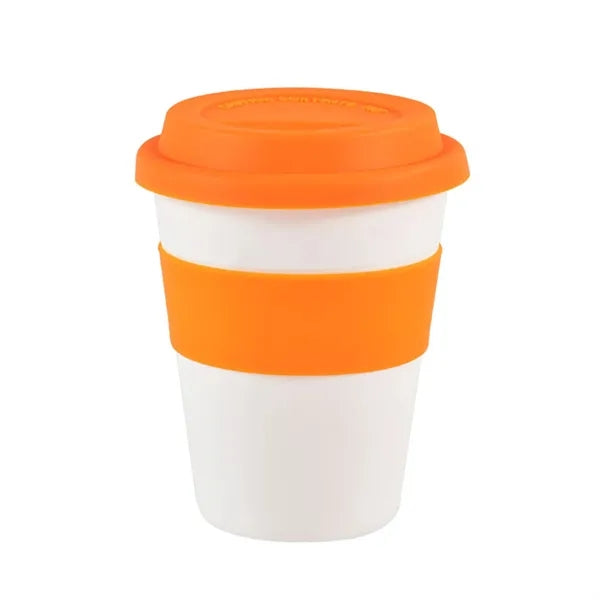 12 oz Coffee Mug with Silicone Lid and Insulated Band