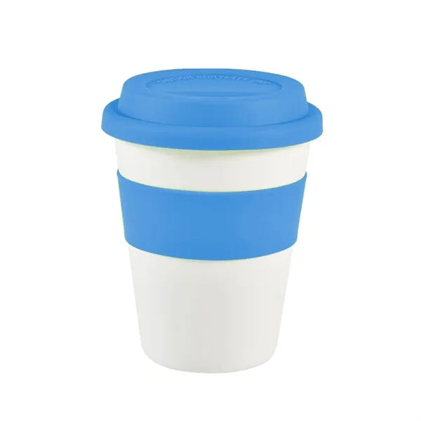 12 oz Coffee Mug with Silicone Lid and Insulated Band