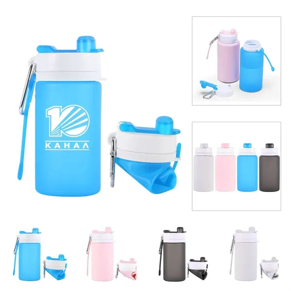 26Oz Folding Water Bottle With Carabiner
