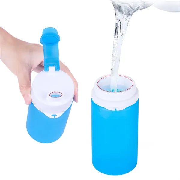 26Oz Folding Water Bottle With Carabiner