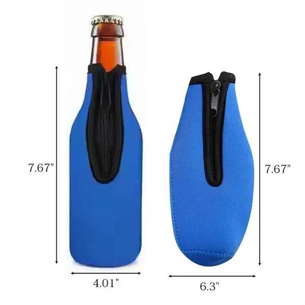 Full Color Zipper Beer Can Cooler