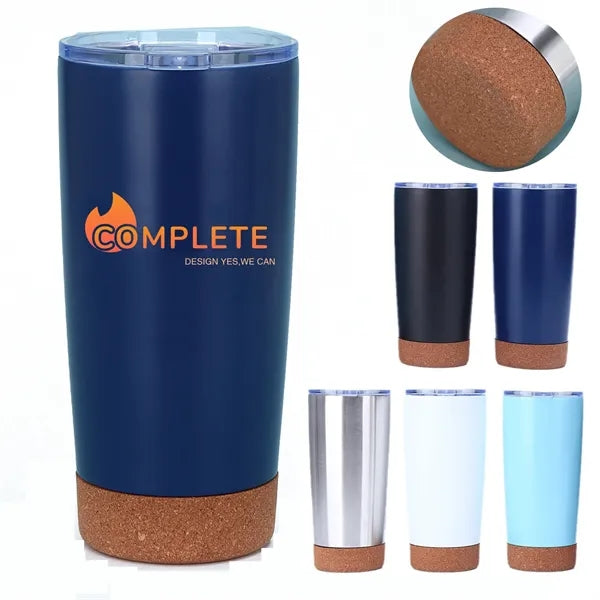 20 oz Insulated Travel Coffee Mug with Cork Bottom