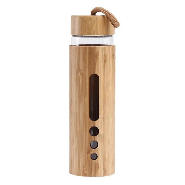 19oz Glass Water Bottle with Bamboo Sleeve