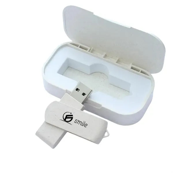Wheat Straw Box USB Flash Set Eco-friendly
