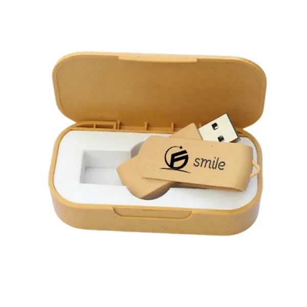 Wheat Straw Box USB Flash Set Eco-friendly