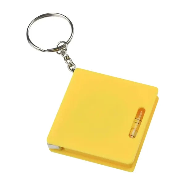 Square Level Tape Measure Keychain