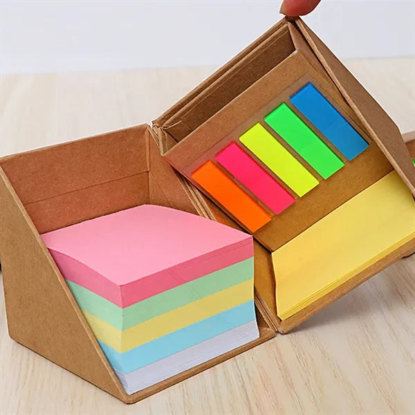 Sticky Notes Cube Box With Pen Holder
