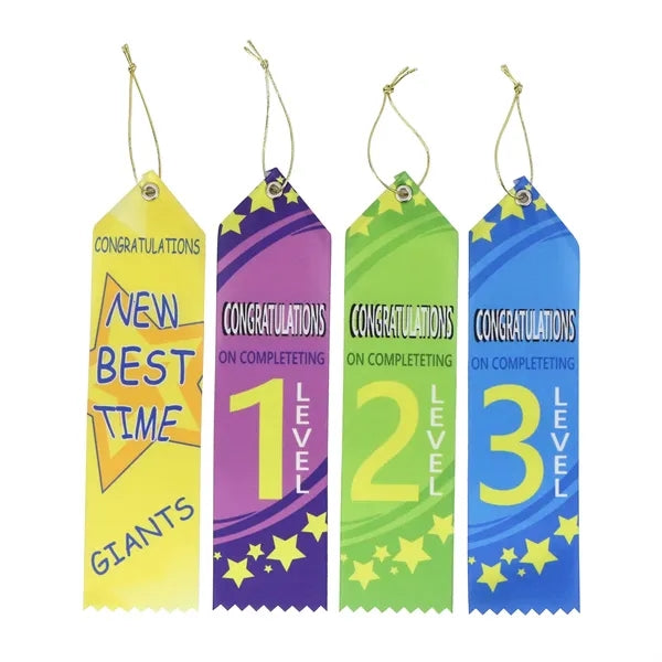 2"x6" Sublimated Polyester Award Ribbons