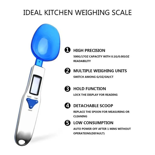 Portable LCD Display Milligram Spoon Scale