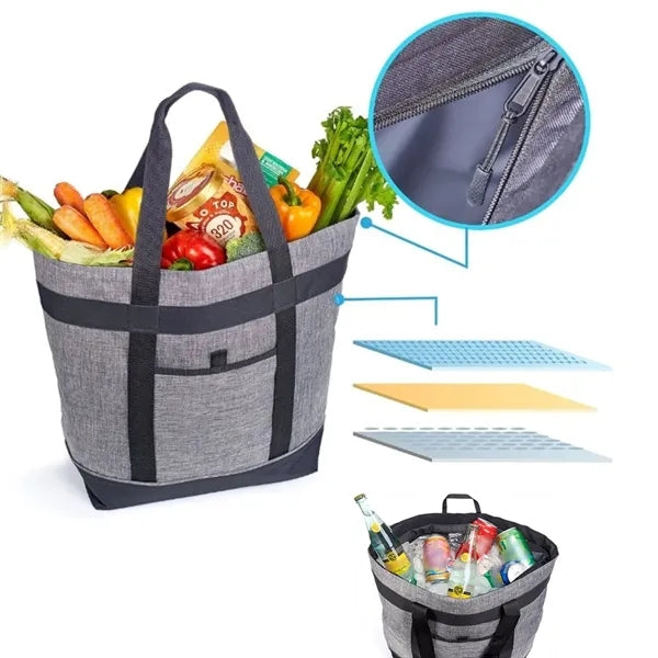 Foldable Jumbo Insulated Cooler Tote