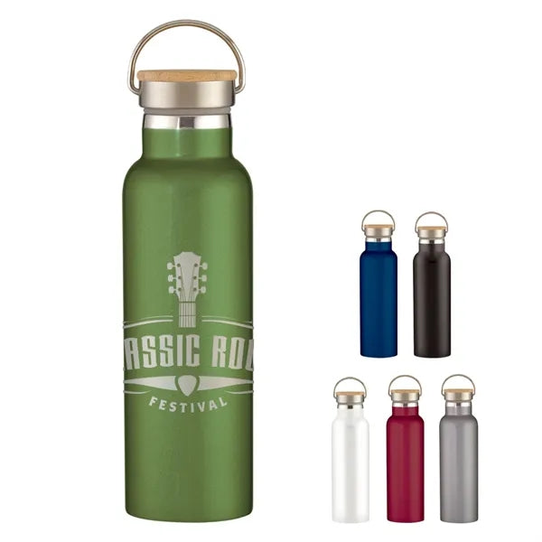 21 Oz. Full Laser Tipton Stainless Steel Bottle With Bamb...
