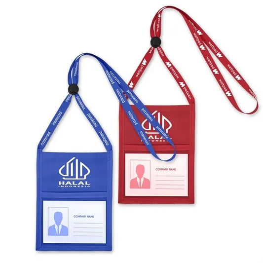 Wristlet Keychain Lanyard with Dual Pouches