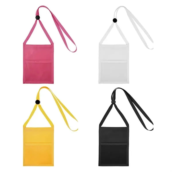 Wristlet Keychain Lanyard with Dual Pouches