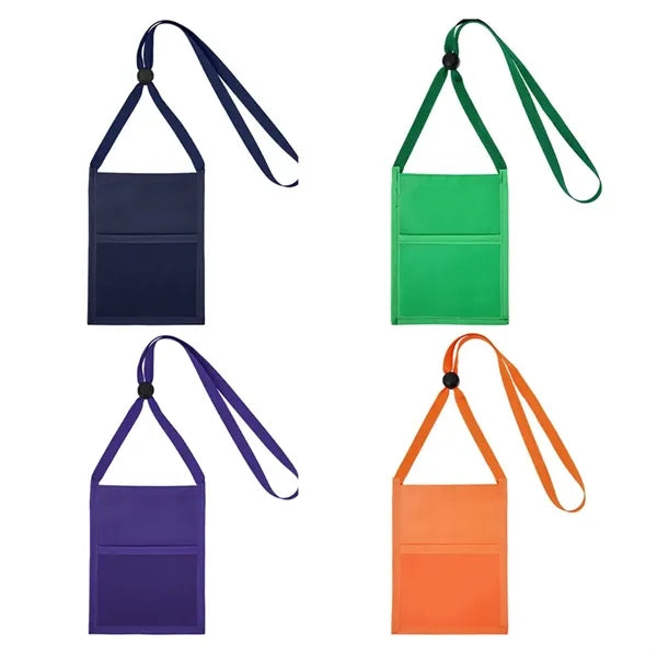 Wristlet Keychain Lanyard with Dual Pouches