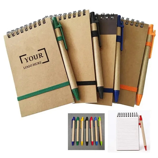 Vintage Spiral Notebook With Pen