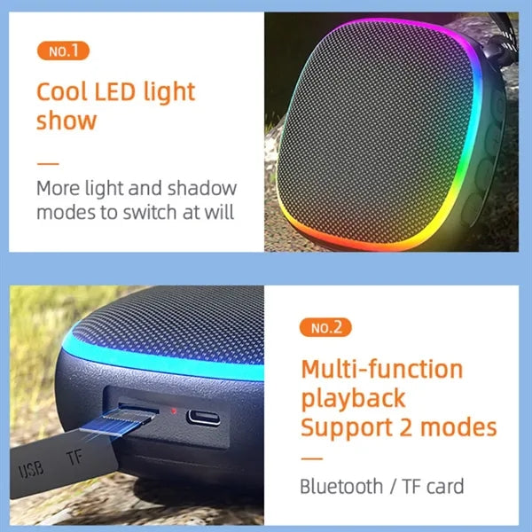 Portable BT5.3 RGB Wireless Speaker